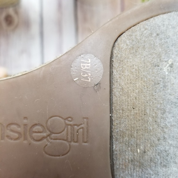 KENSIE GIRL Blue Golden Bow Canvas Espadrilles 7B - Picture 8 of 8